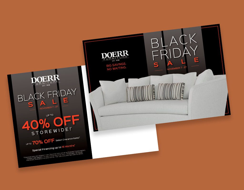 Print Design Doerr Furniture Black Friday Mailer